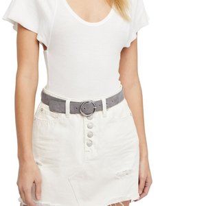 NWT Free People Destroyed Denim Mini Skirt